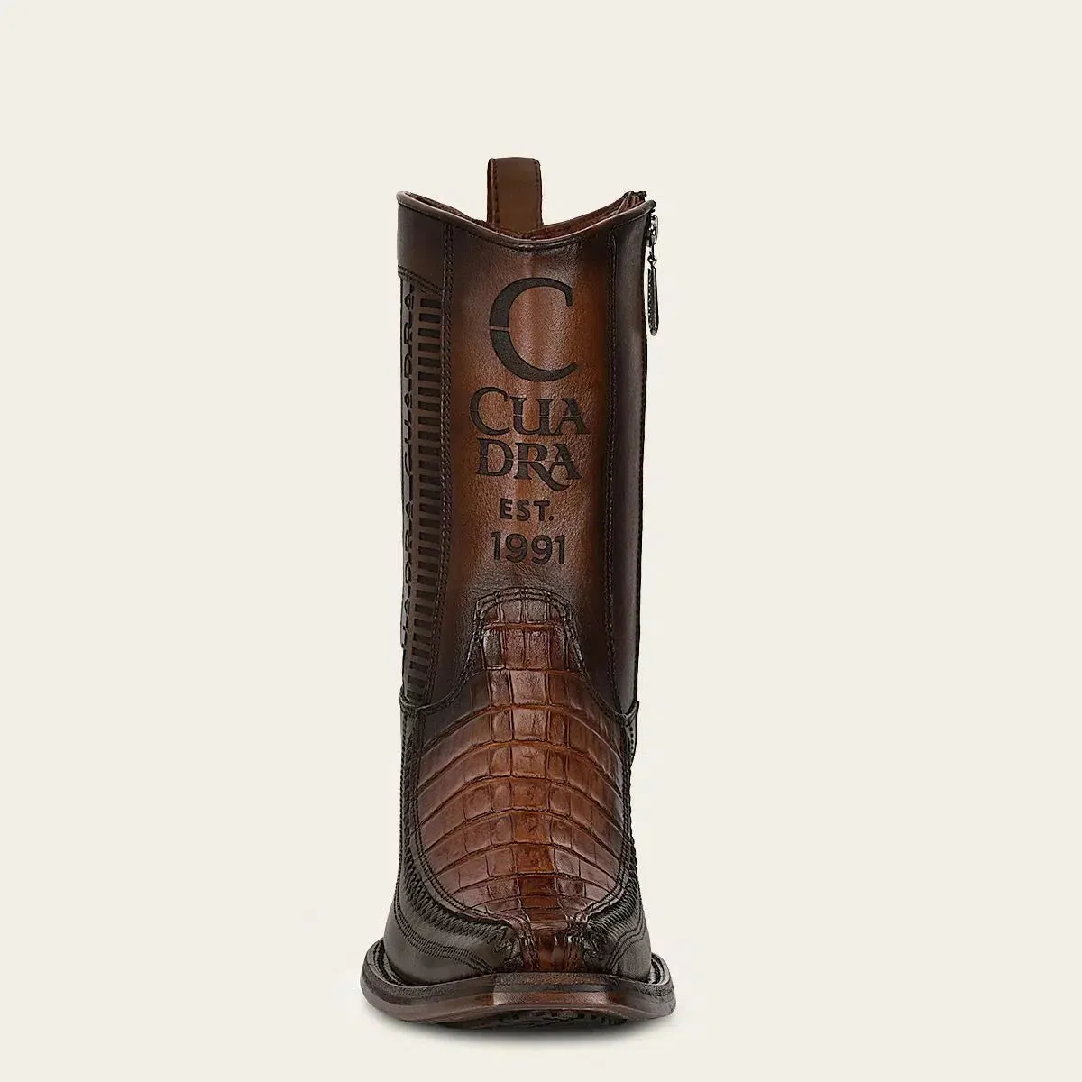 1J2KFY - Cuadra brown dress cowboy fuscus zip ankle boots for men