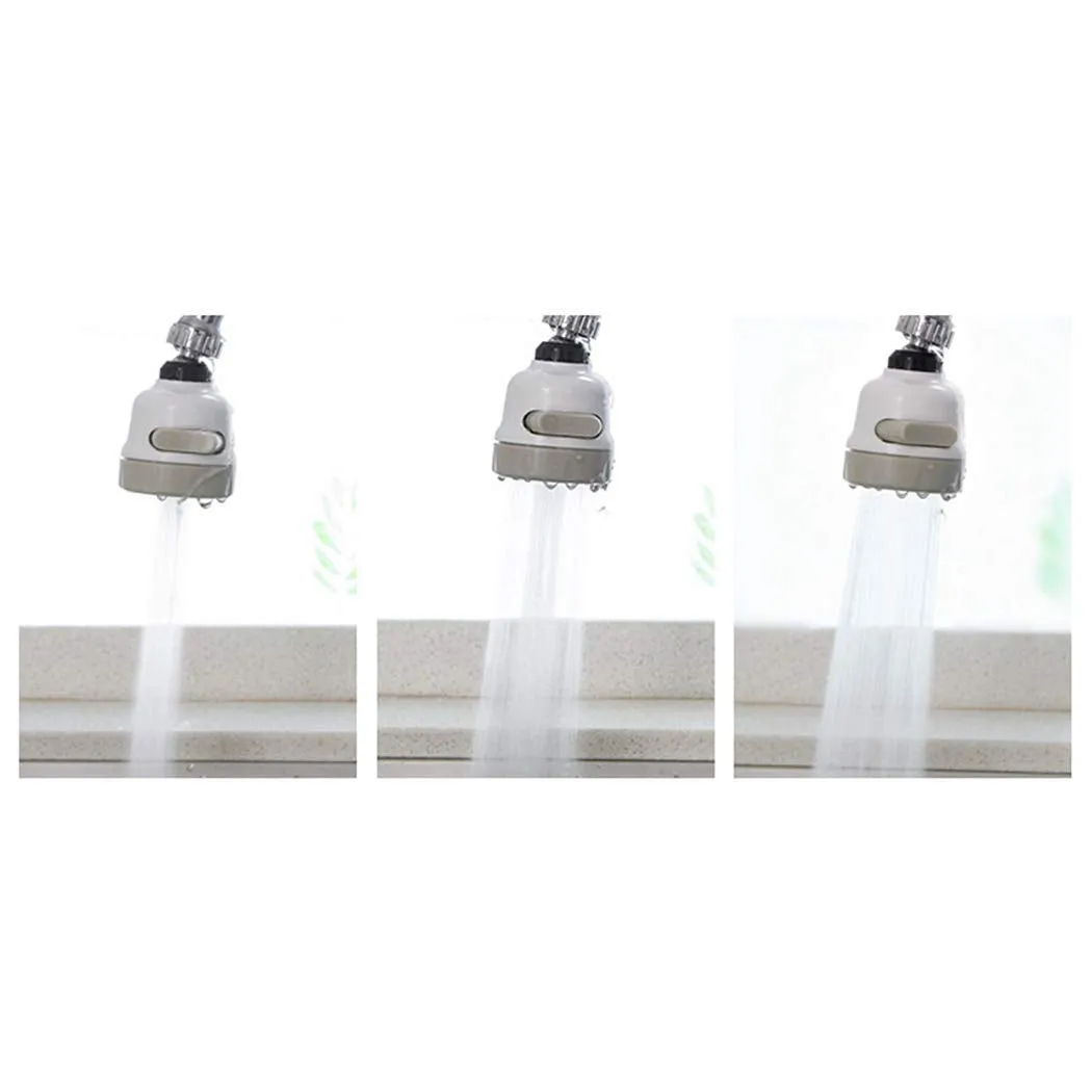 360 Degree Movable Faucet Aerator, Water-Saving Sprinkler and Device, 3-Gear Adjustable Head Nozzle Universal Adapter Sprayer for Kitchen and Bathroom