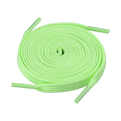5Chaos Neon Glow Shoelaces, Cool Funny Green Shoe Laces for Women Kids Girls Men, Fun Custom Shoestring with Aglets 1Pair (39" (100CM), Neon Green)