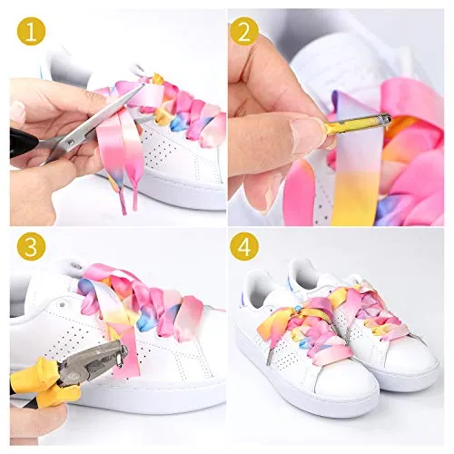 5Chaos Neon Glow Shoelaces, Cool Funny Green Shoe Laces for Women Kids Girls Men, Fun Custom Shoestring with Aglets 1Pair (39" (100CM), Neon Green)