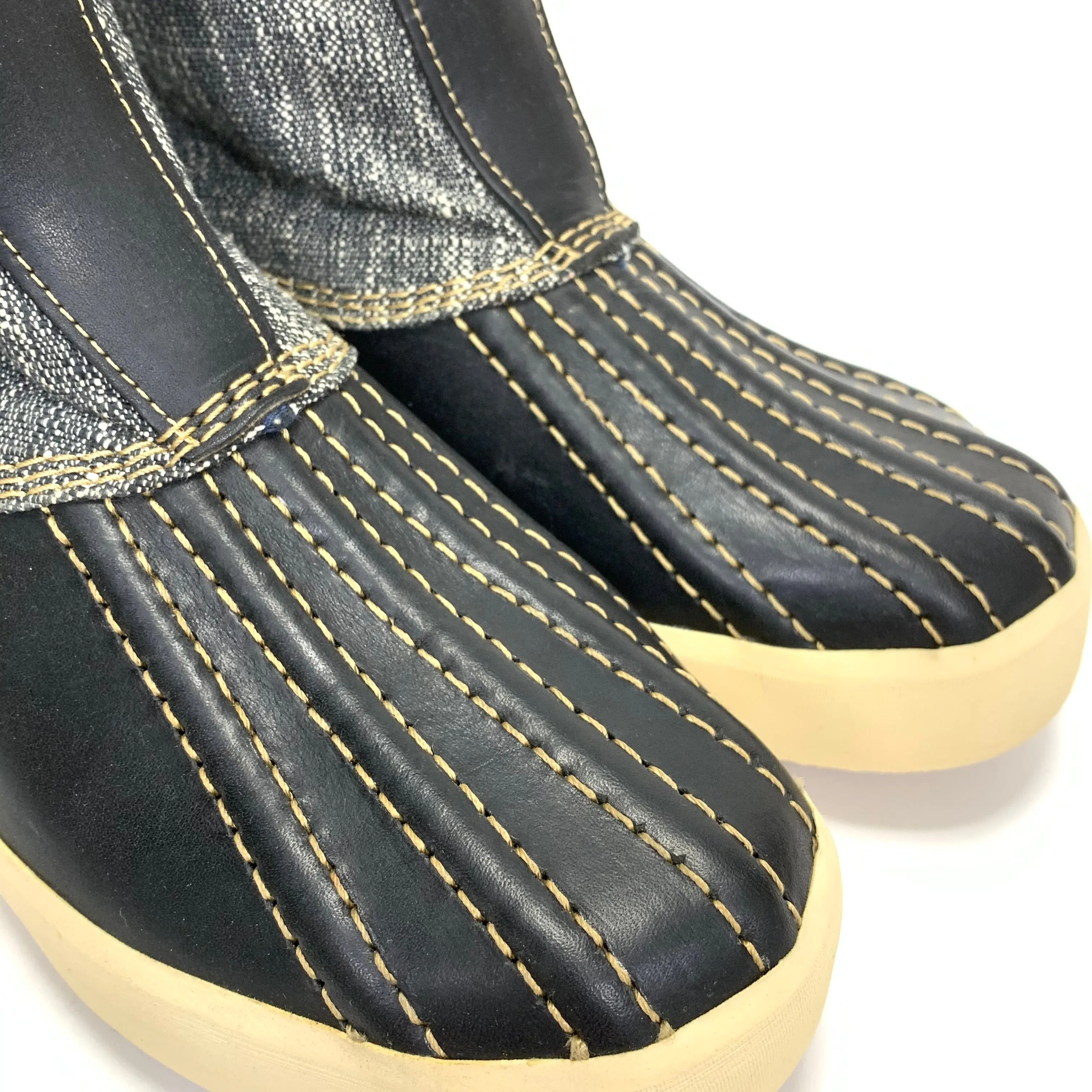 [9] DS! Visvim Decoy Duck Raffia Boots Folk Black