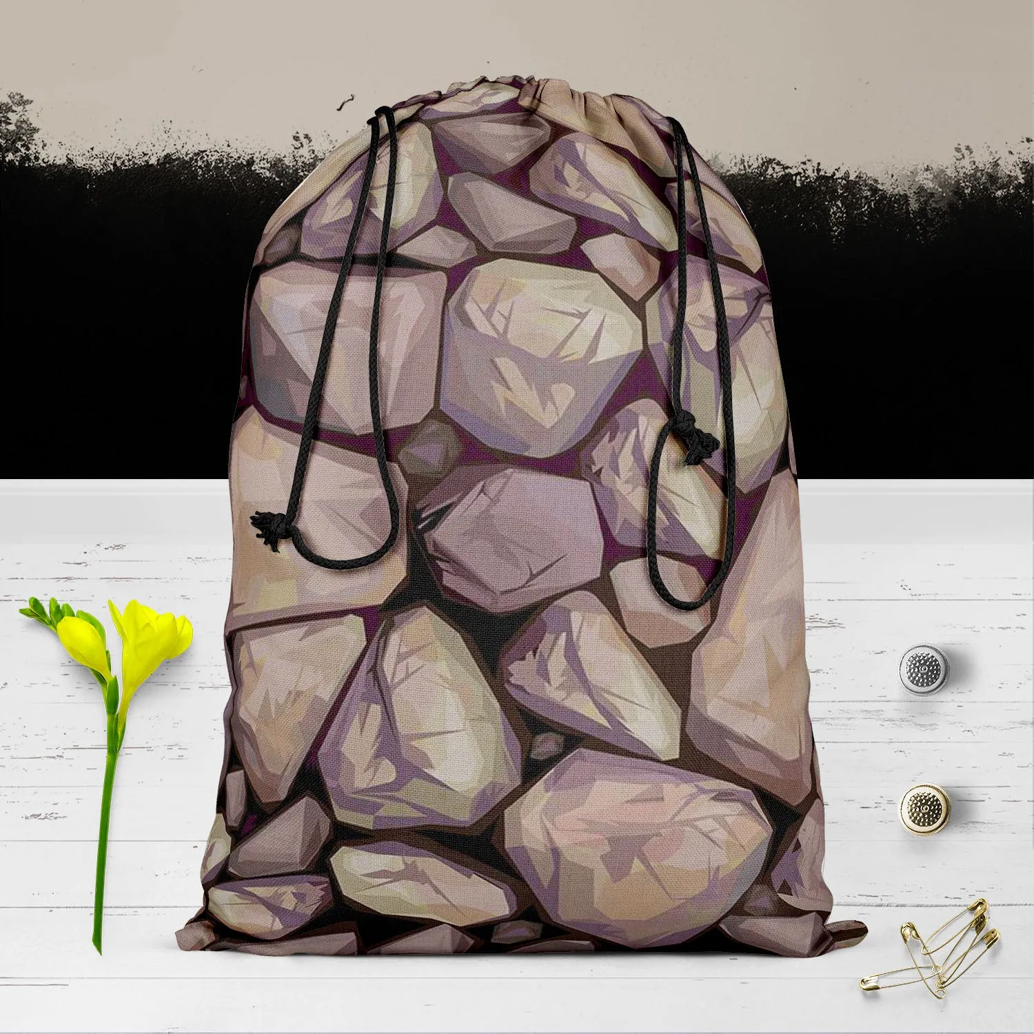 Abstract Art D36 Reusable Sack Bag | Bag for Gym, Storage, Vegetable & Travel