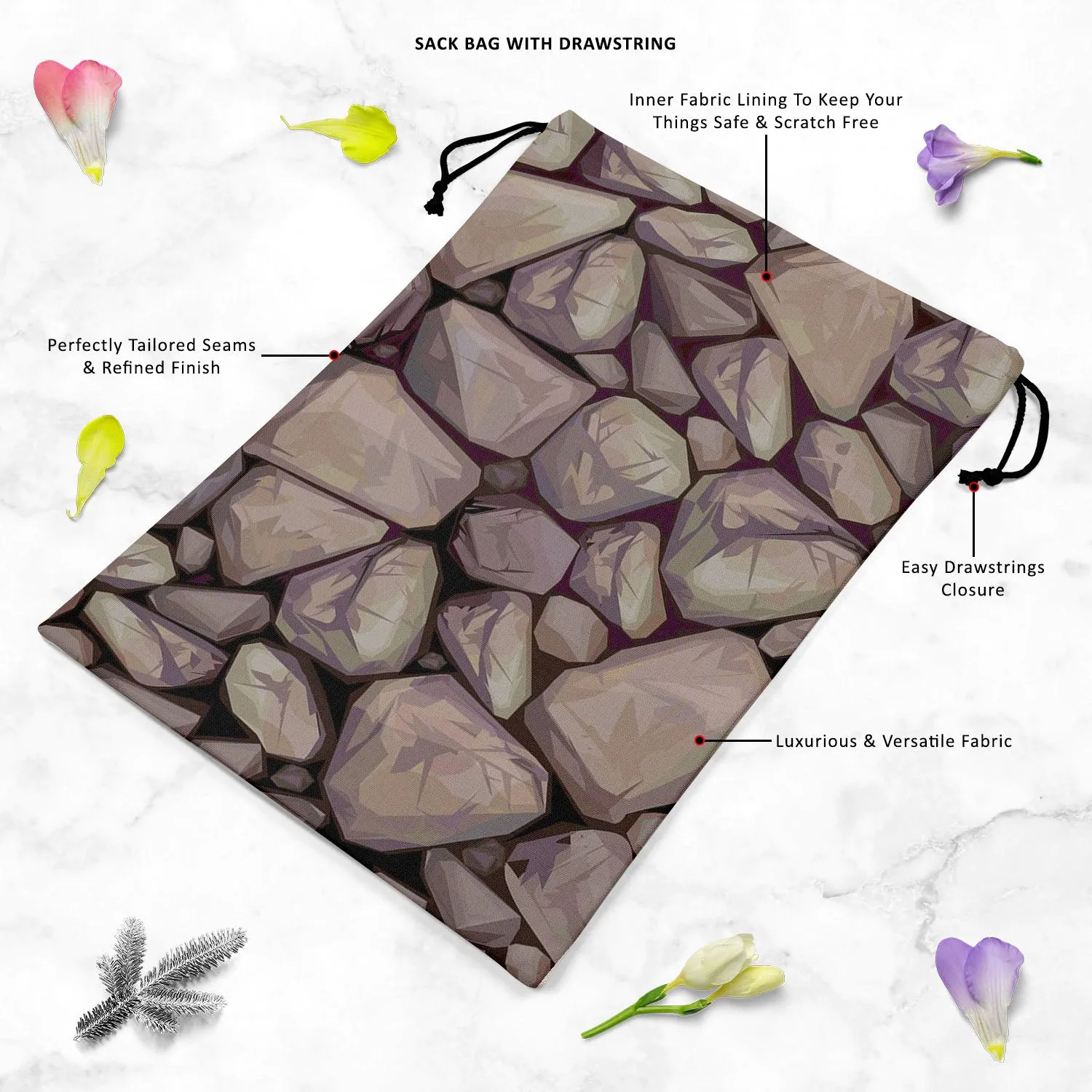 Abstract Art D36 Reusable Sack Bag | Bag for Gym, Storage, Vegetable & Travel
