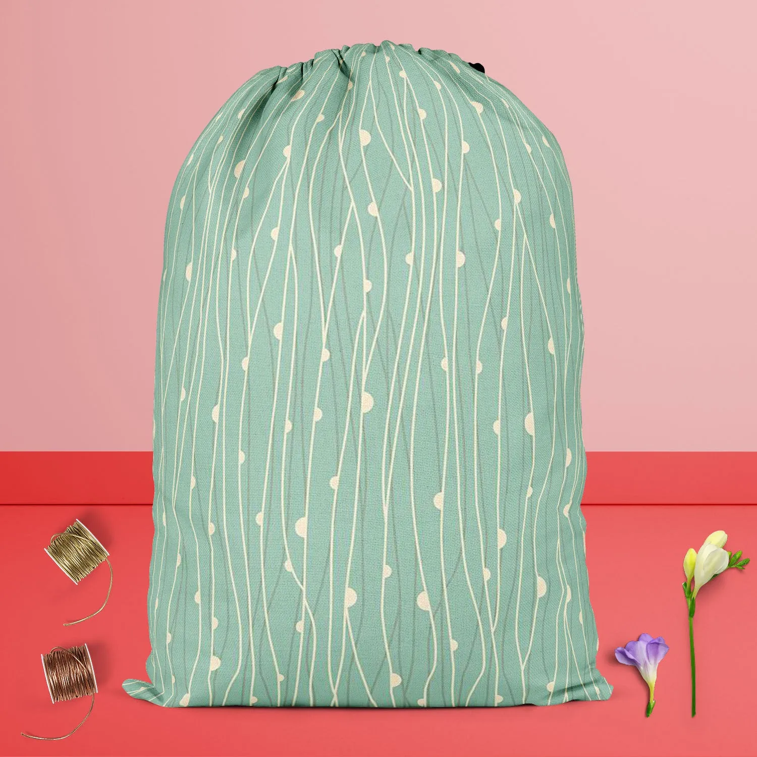 Abstract Style D1 Reusable Sack Bag | Bag for Gym, Storage, Vegetable & Travel