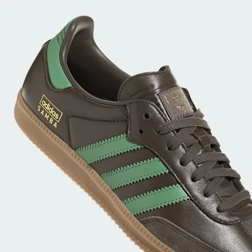 Adidas "Samba OG" Men's Sneakers - Shadow Olive / Preloved Green / Gum - (*Excluded from Free Shipping)