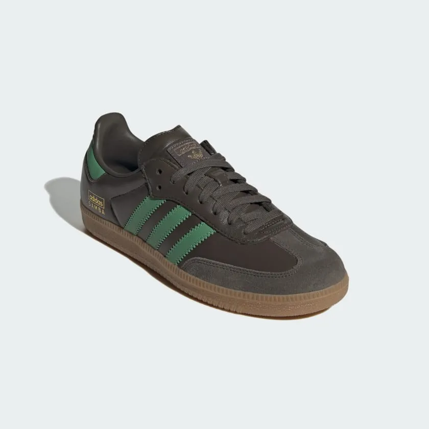 Adidas "Samba OG" Men's Sneakers - Shadow Olive / Preloved Green / Gum - (*Excluded from Free Shipping)