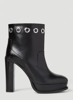 Alexander McQueen Eyelet Heeled Boots