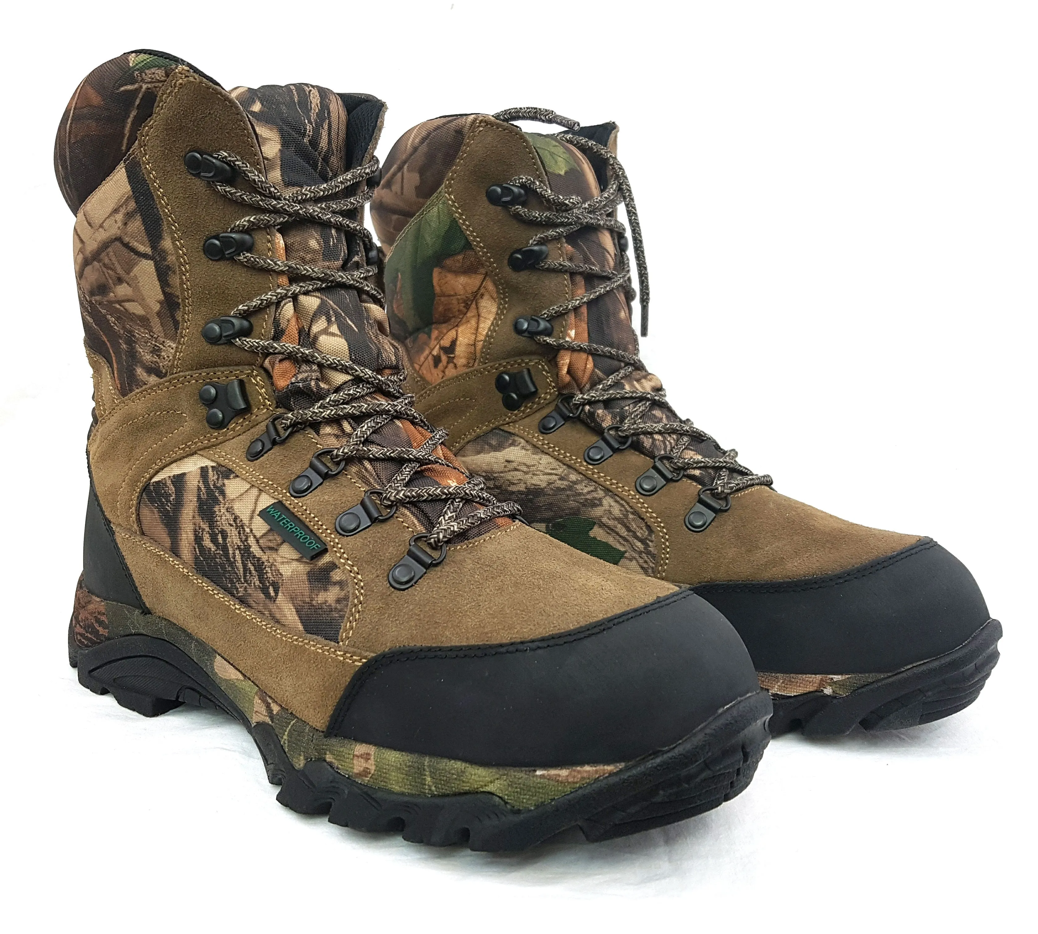BISON SUEDE LEATHER CAMO WATERPROOF BOOTS