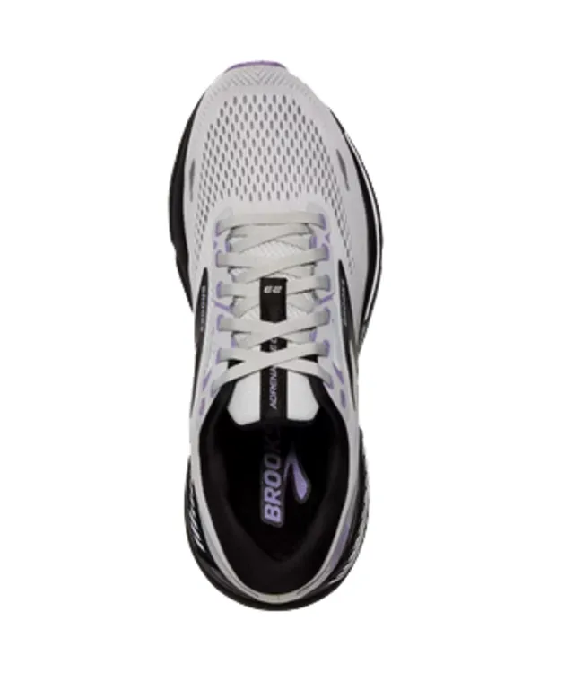 Brooks Women's Adrenaline GTS 23 Running Shoe - Grey/Black/Purple 1203811B039