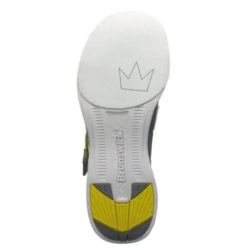 Brunswick Mens Slingshot Grey/Yellow Bowling Shoes