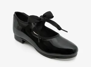 Capezio “Jr Tyette” Patent Leather Ribbon Tap Shoe: Size 8 to 3