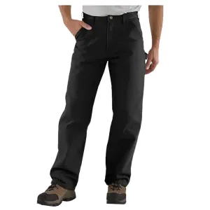Carhartt® B11-BLK 42X30 Men's Utility Work Pants, 42 Waist, 30 Length, Loose Fit, Black, Cotton