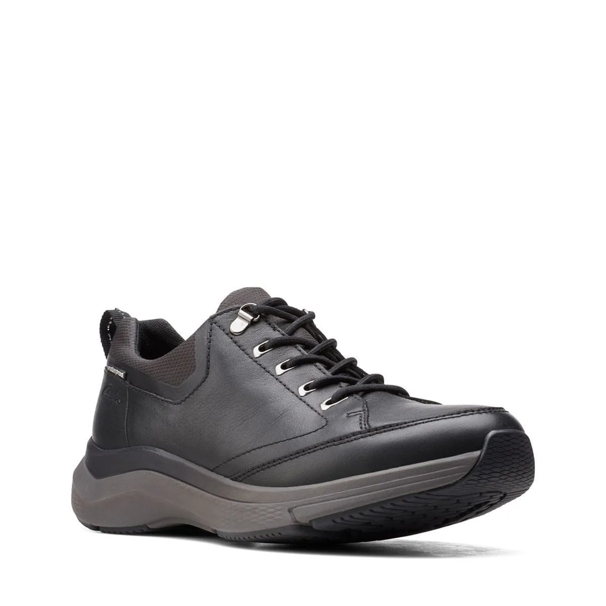 Clarks Men's Wave Vibe 2.0 Sneakers- Black Leather
