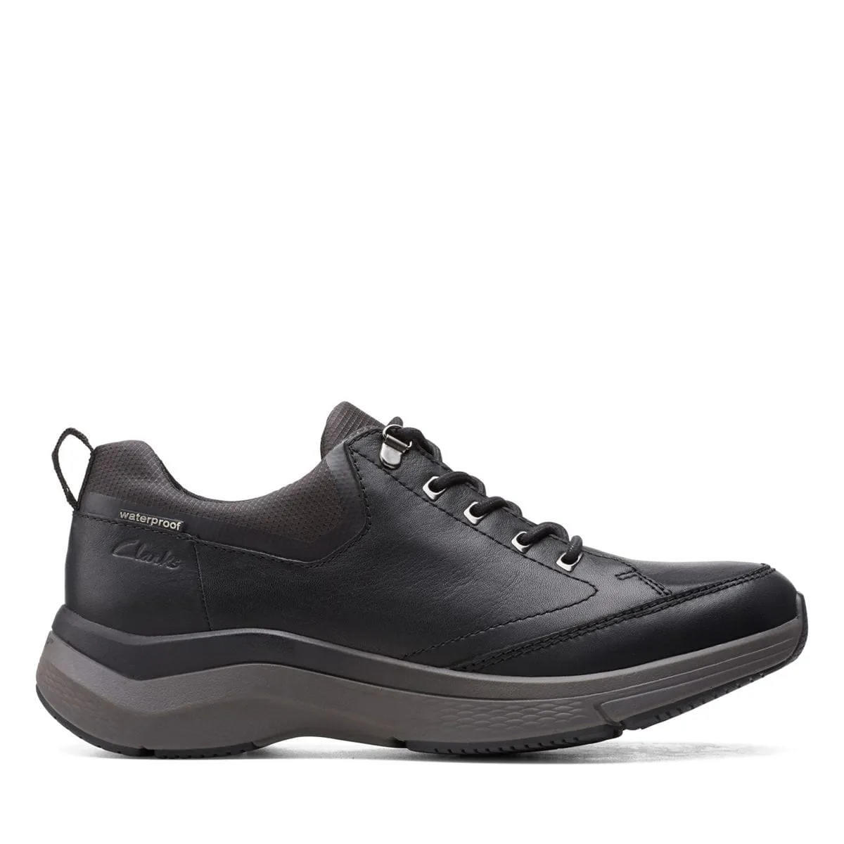 Clarks Men's Wave Vibe 2.0 Sneakers- Black Leather