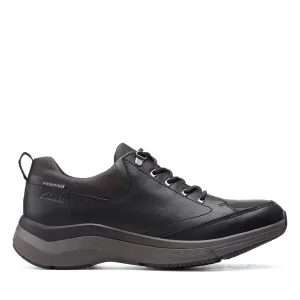 Clarks Men's Wave Vibe 2.0 Sneakers- Black Leather