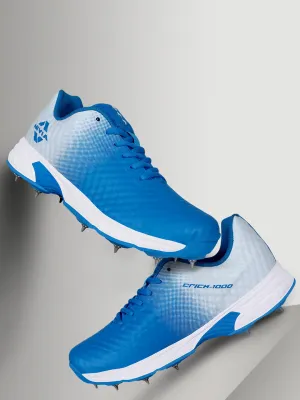 Crick-1000 (Bowling) Cricket Shoes For Men Aster Blue/White