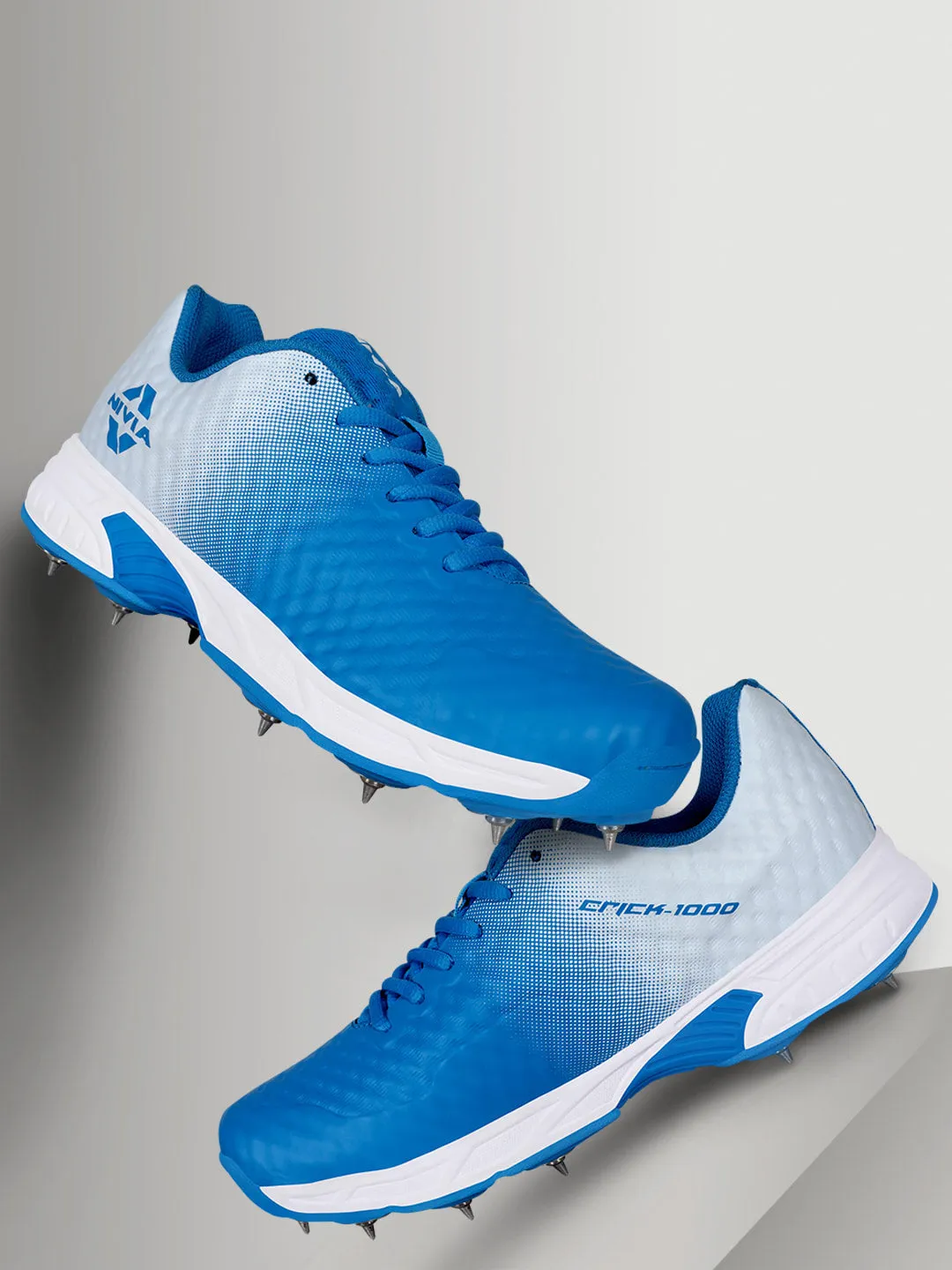 Crick-1000 (Bowling) Cricket Shoes For Men Aster Blue/White