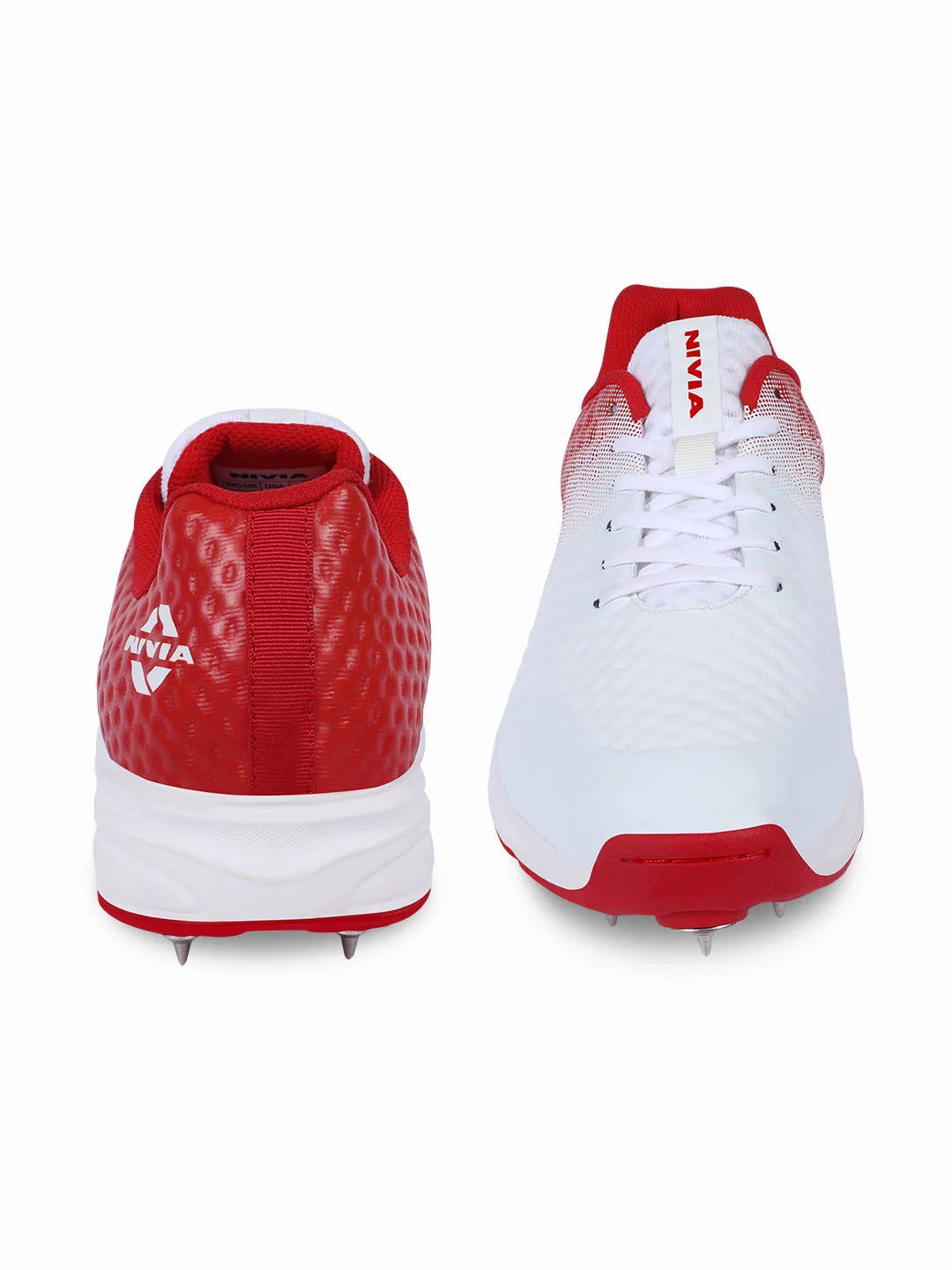 Crick-1000 (Bowling) Cricket Shoes For Men White/Red