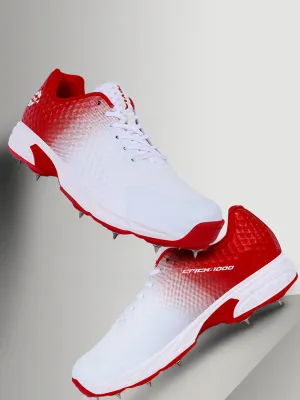 Crick-1000 (Bowling) Cricket Shoes For Men White/Red
