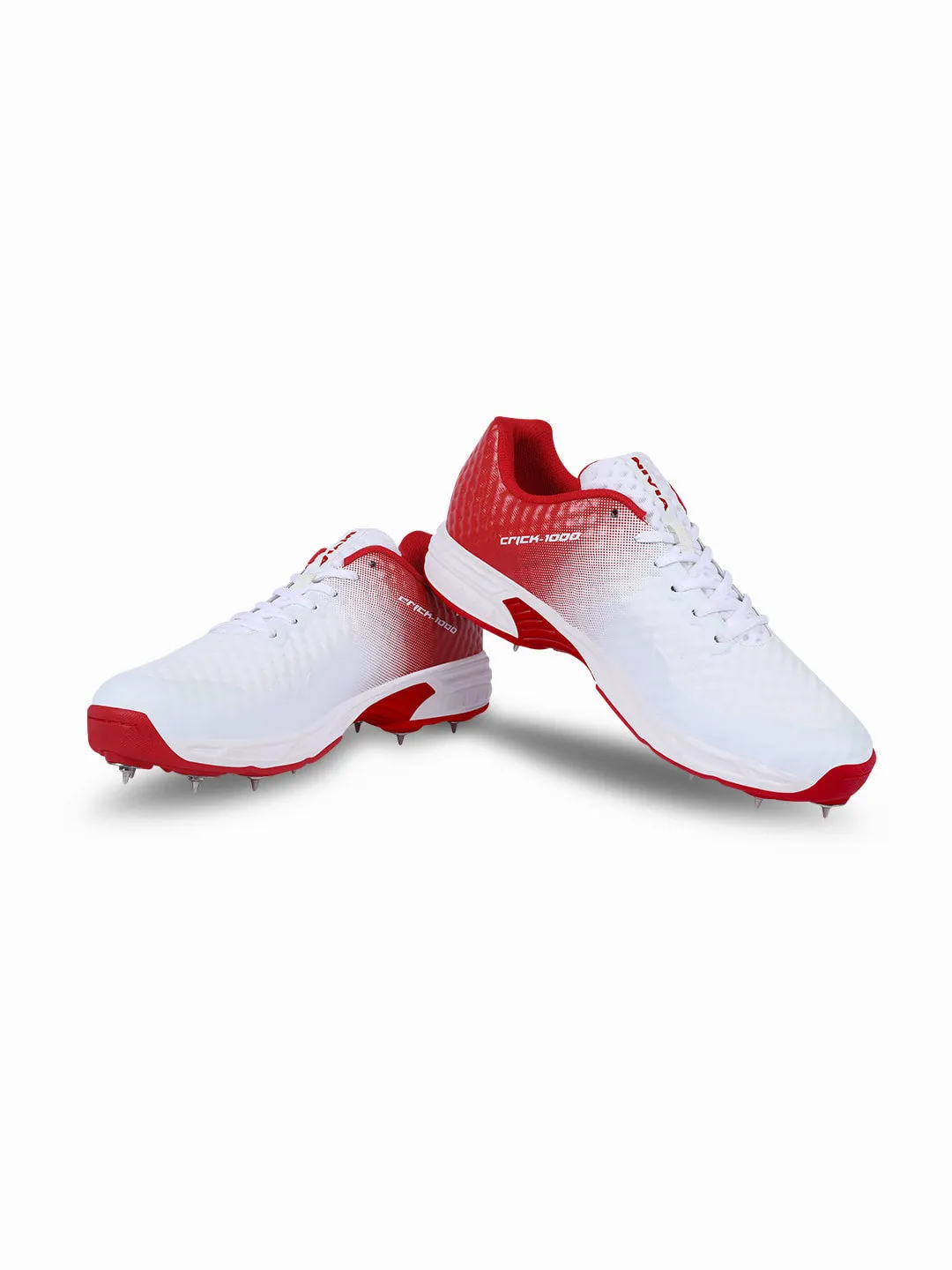 Crick-1000 (Bowling) Cricket Shoes For Men White/Red