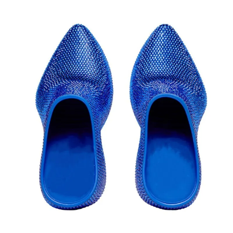 Custom Made Crystal Mules Shoes