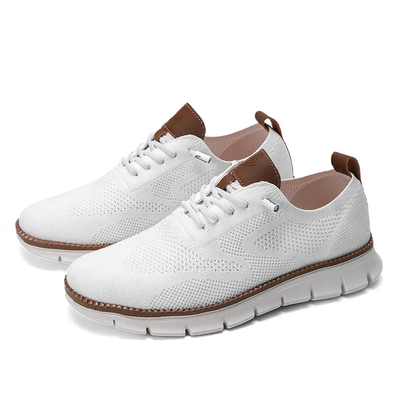 Cuzcare Orthopedic Men Shoes Ultra-light Flyknit Comfort Slip on Loafers Urban Shoes