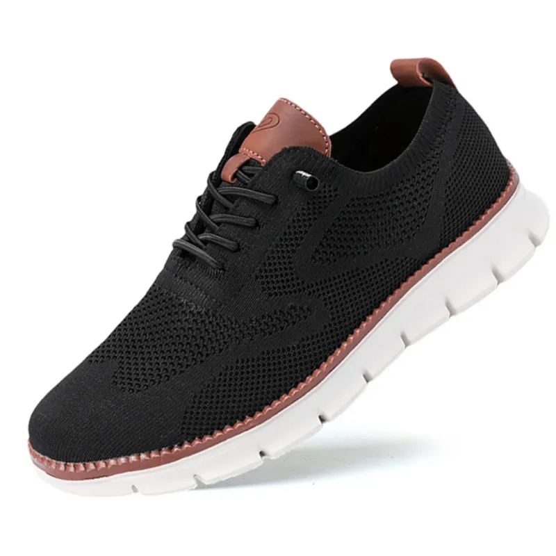 Cuzcare Orthopedic Men Shoes Ultra-light Flyknit Comfort Slip on Loafers Urban Shoes