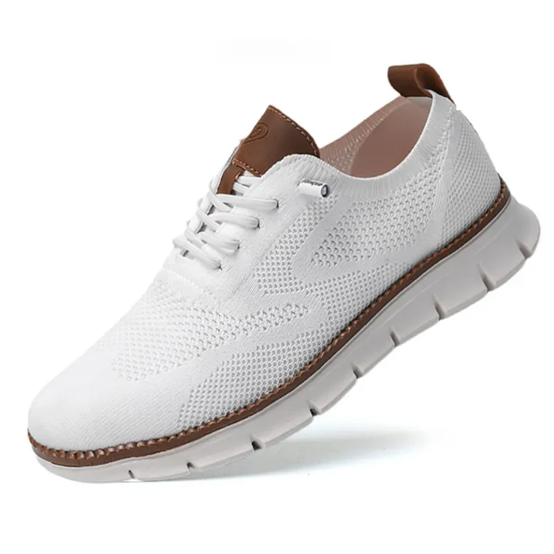 Cuzcare Orthopedic Men Shoes Ultra-light Flyknit Comfort Slip on Loafers Urban Shoes