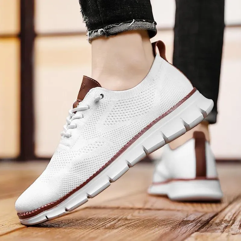 Cuzcare Orthopedic Men Shoes Ultra-light Flyknit Comfort Slip on Loafers Urban Shoes