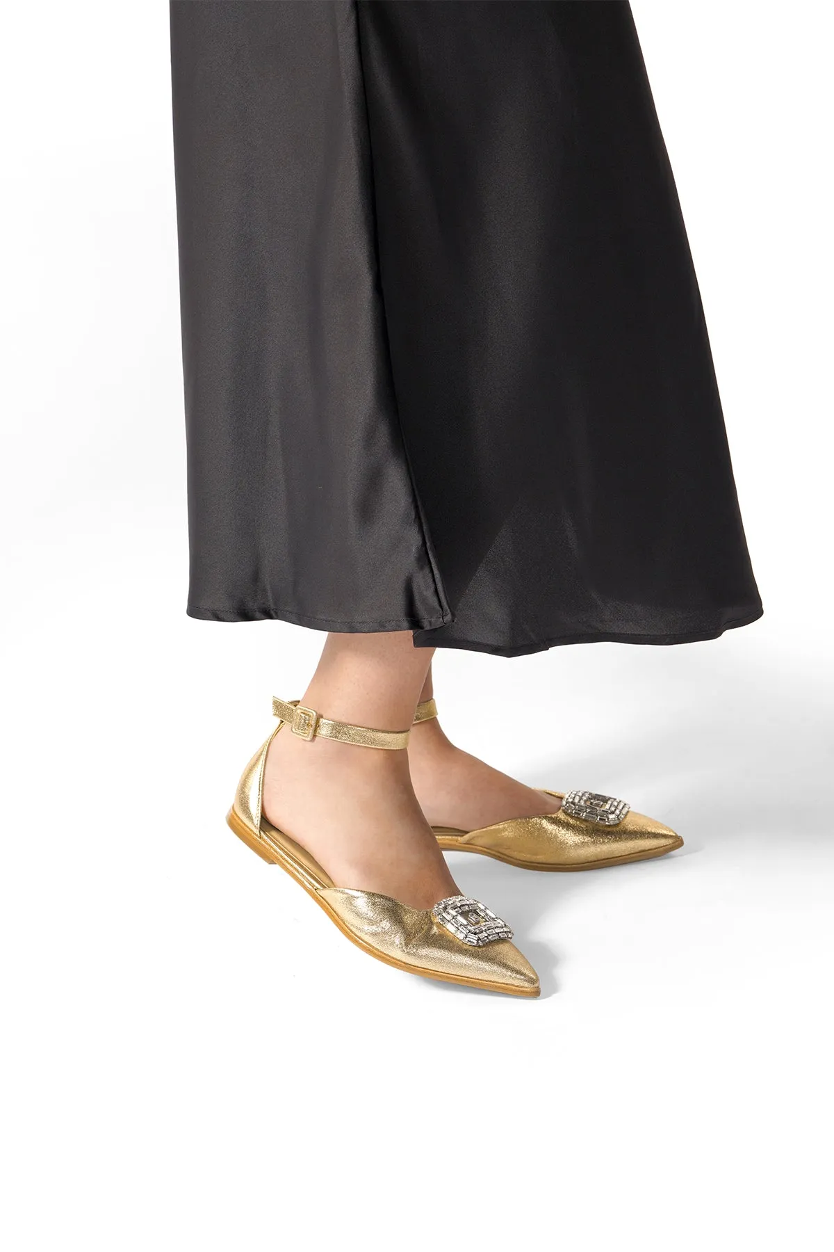 Danica Flat Shoes - Gold