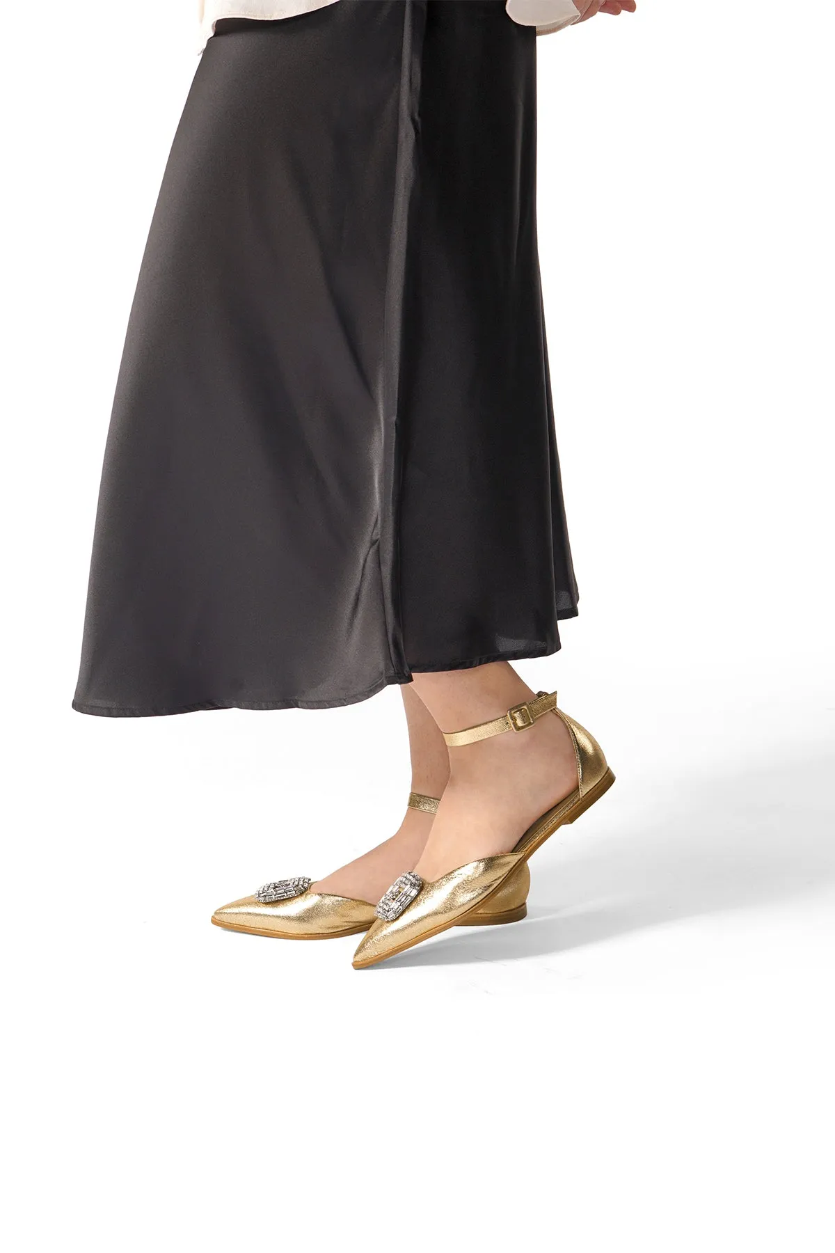 Danica Flat Shoes - Gold