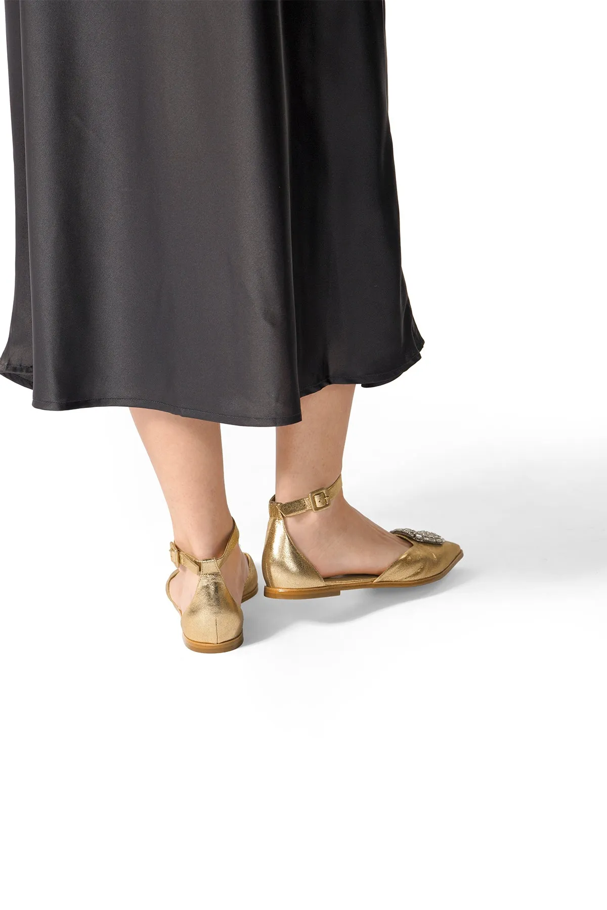 Danica Flat Shoes - Gold