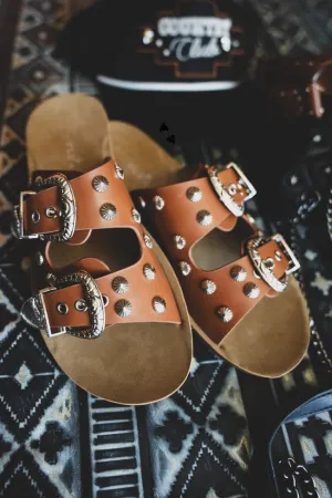 Double Buckle Down Sandals