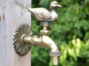 Duck Ornamental Brass Garden Tap