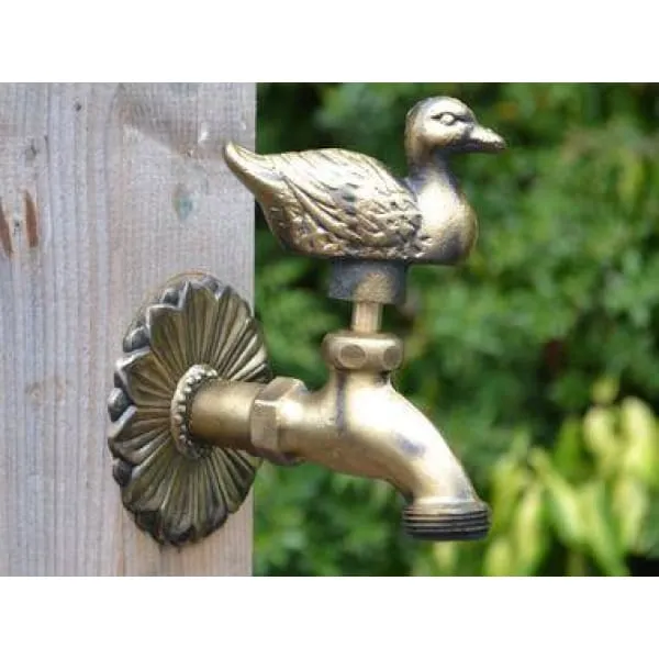 Duck Ornamental Brass Garden Tap