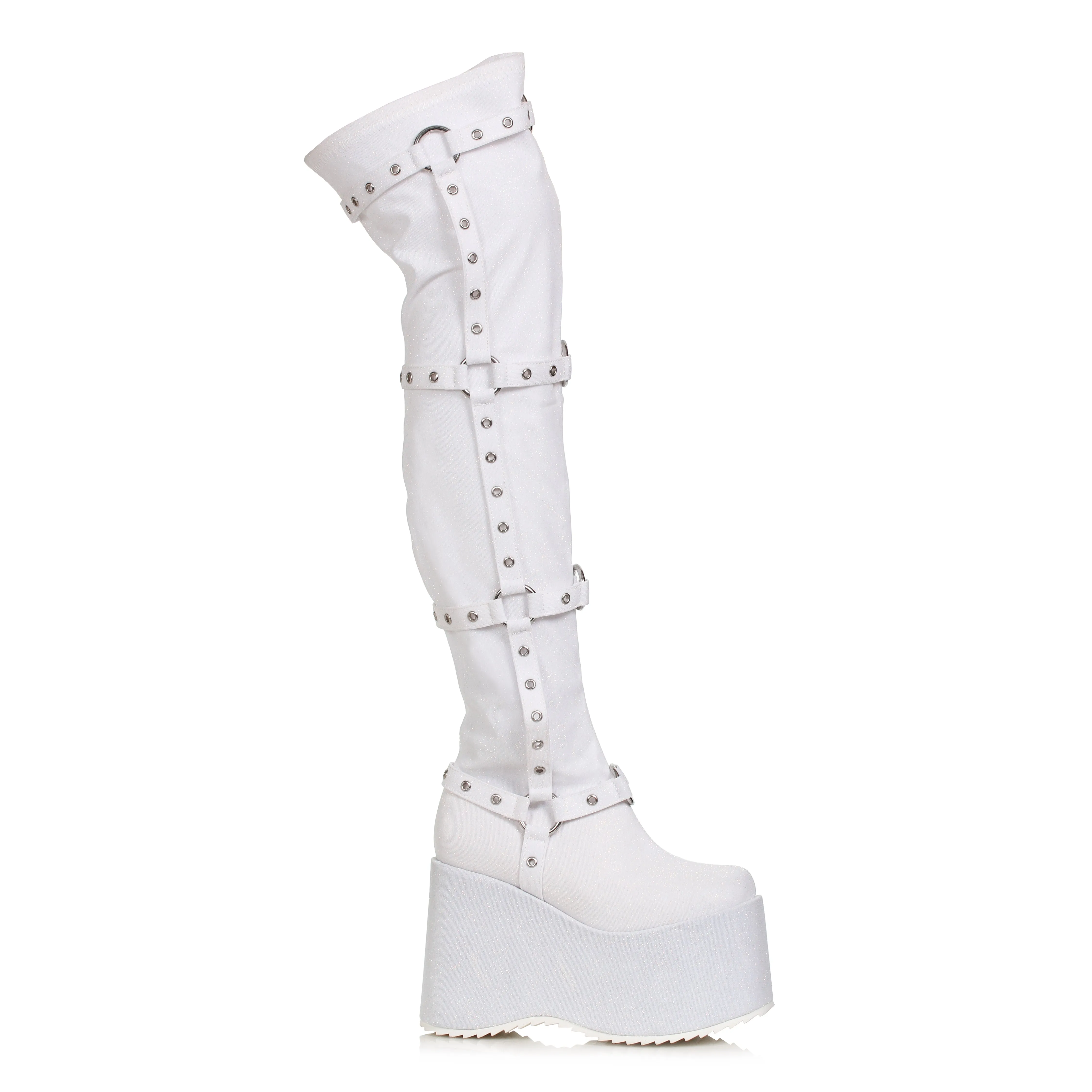 Fumiko-500 Glitter Buckle Chunky Platform Boots