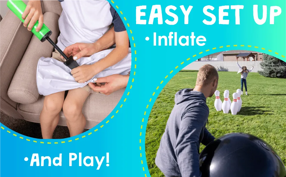 Giant Inflatable Bowling Ball & Pins