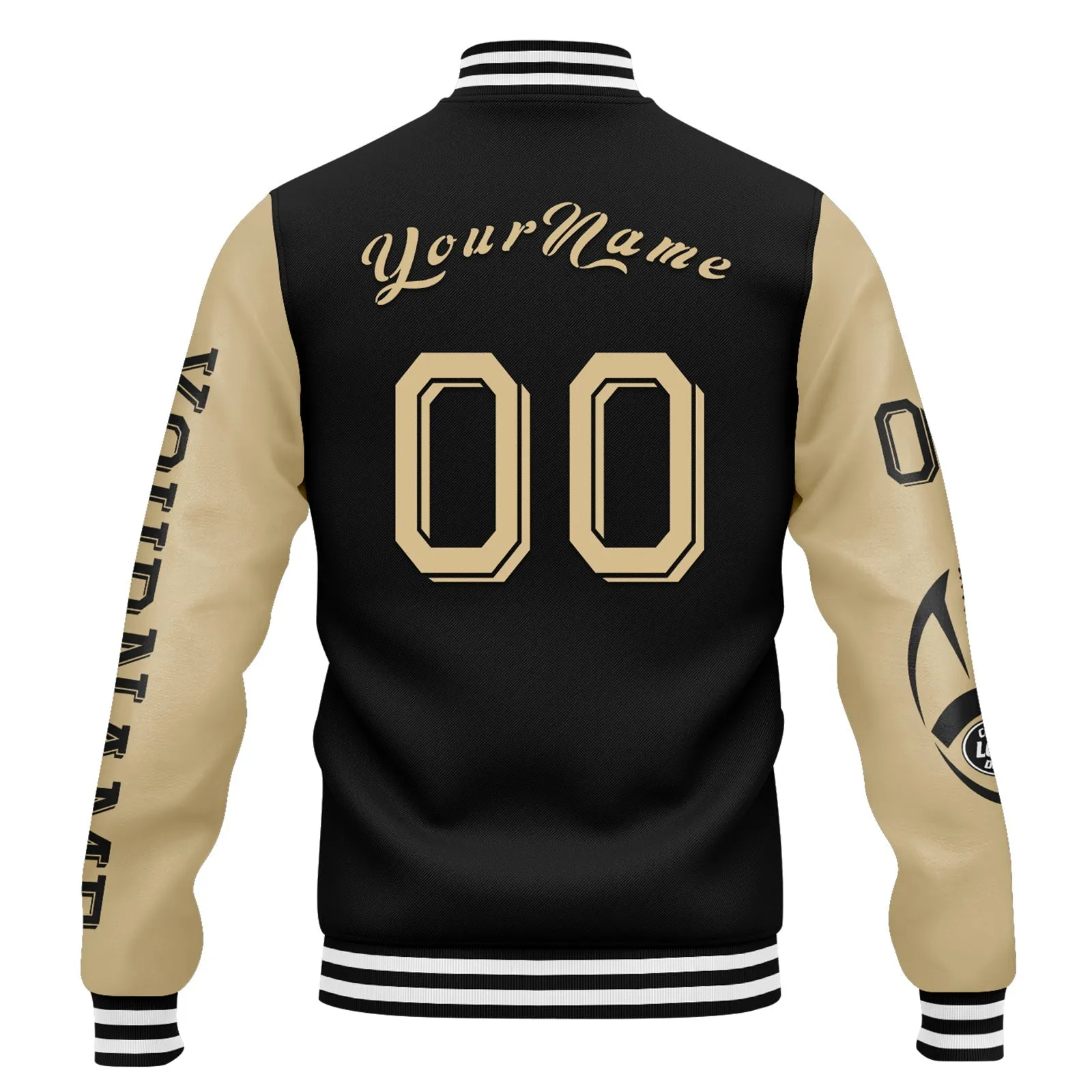 Gift Ideas,Custom Black Gold New Orleans Jacket and Sports Shoes Combo Offer Personalized Combo ZH-D020294-19