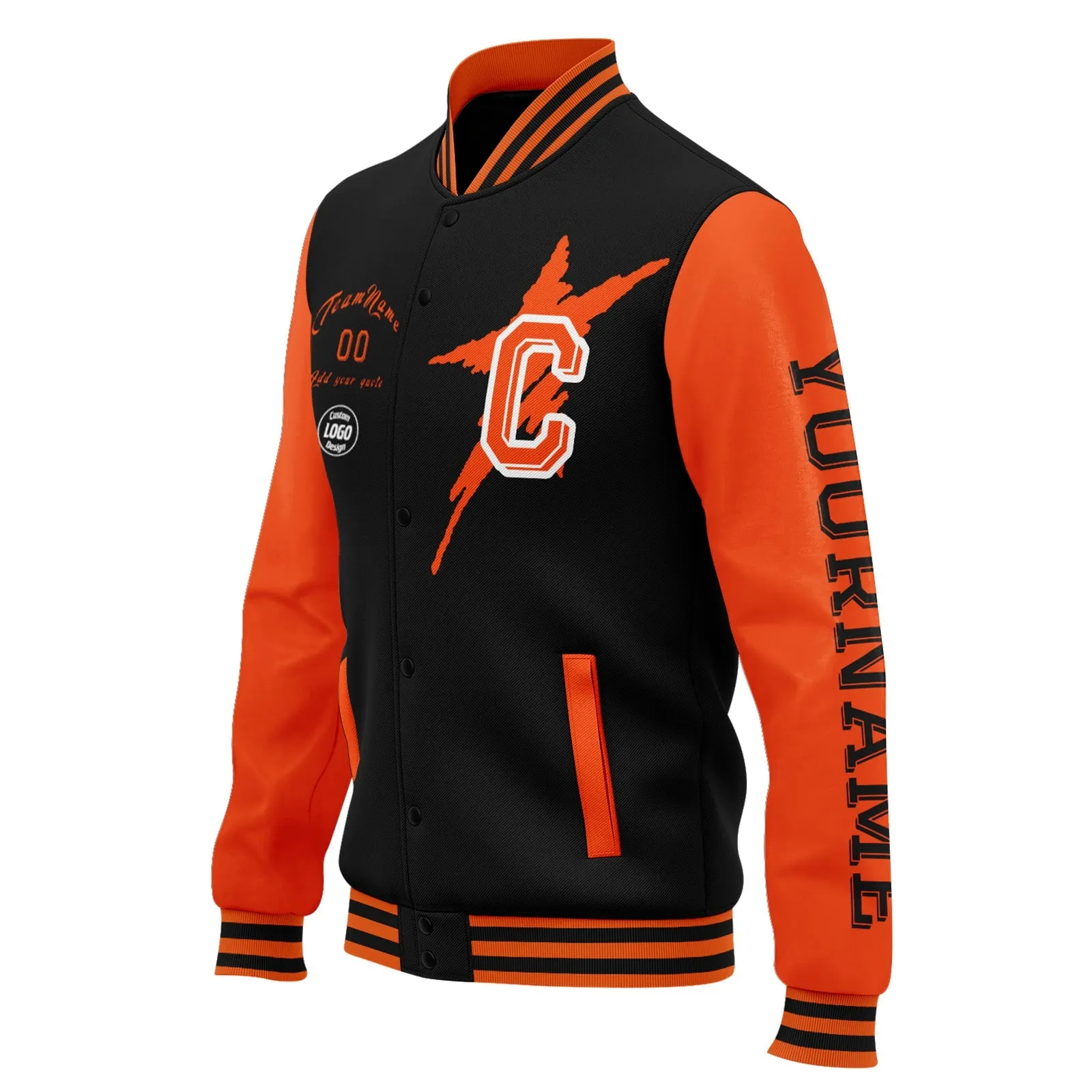 Gift Ideas,Custom Black Orange Cincinnati Jacket and Sports Shoes Combo Offer Personalized Combo ZH-D020294-6