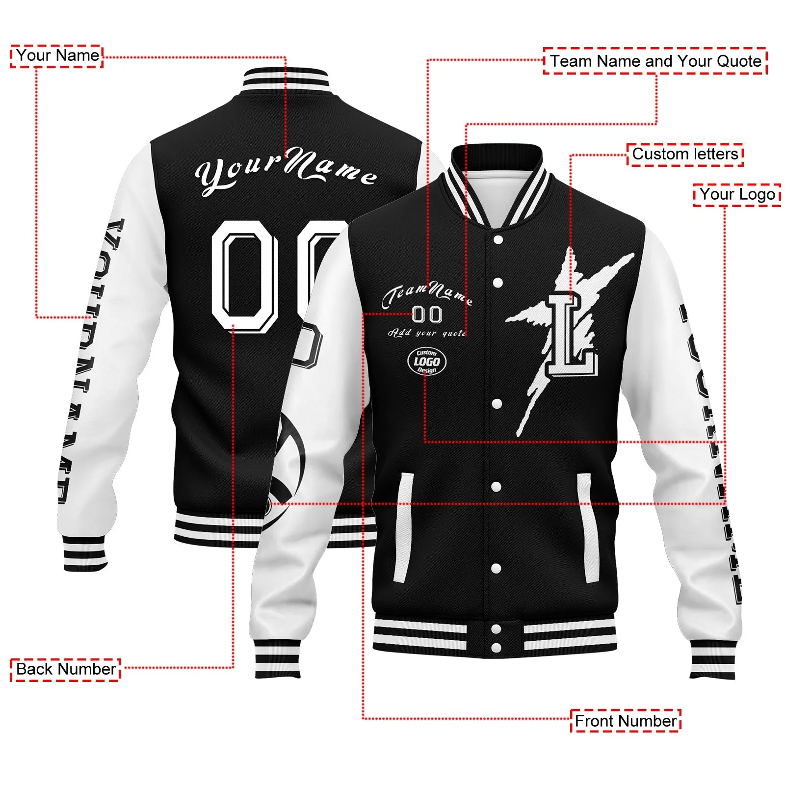 Gift Ideas,Custom Black White Gray Las Vegas Jacket and Sports Shoes Combo Offer Personalized Combo ZH-D020294-20