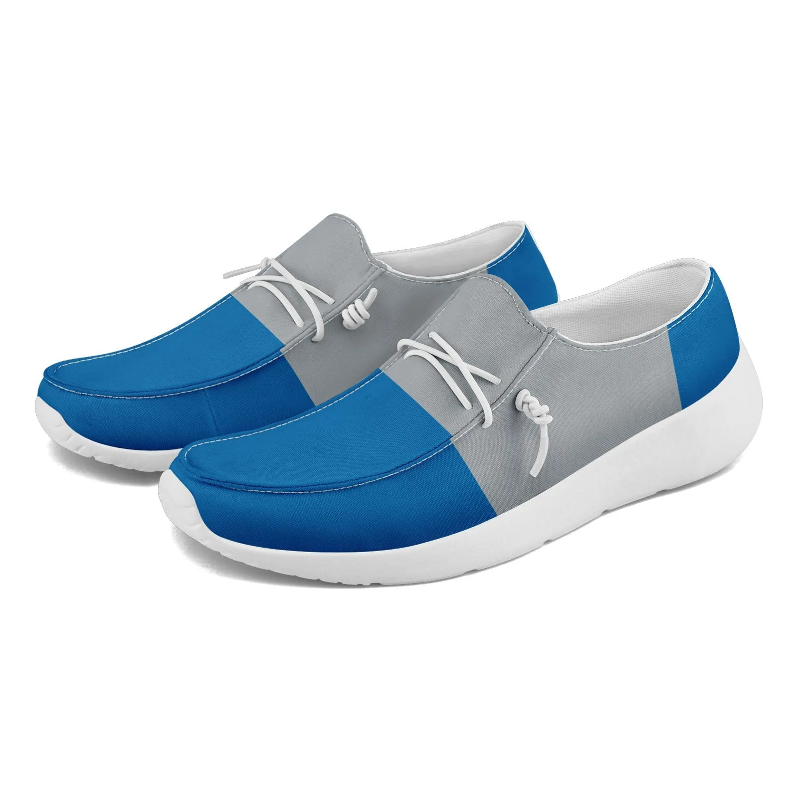 Gift Ideas,Custom Blue Gray Detroit Jacket and Sports Shoes Combo Offer Personalized Combo ZH-D020294-11