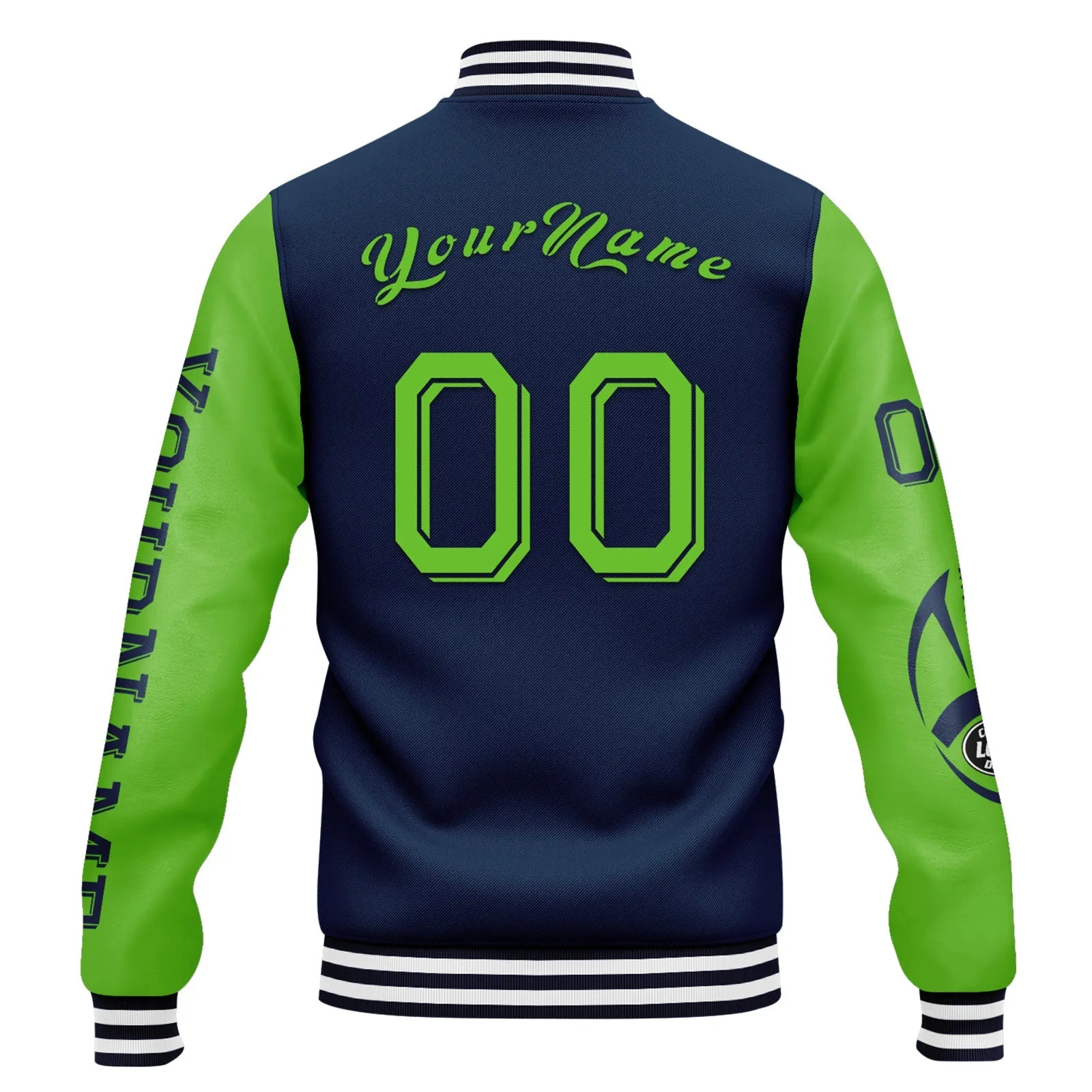 Gift Ideas,Custom Blue Green Seattle Jacket and Sports Shoes Combo Offer Personalized Combo ZH-D020294-27