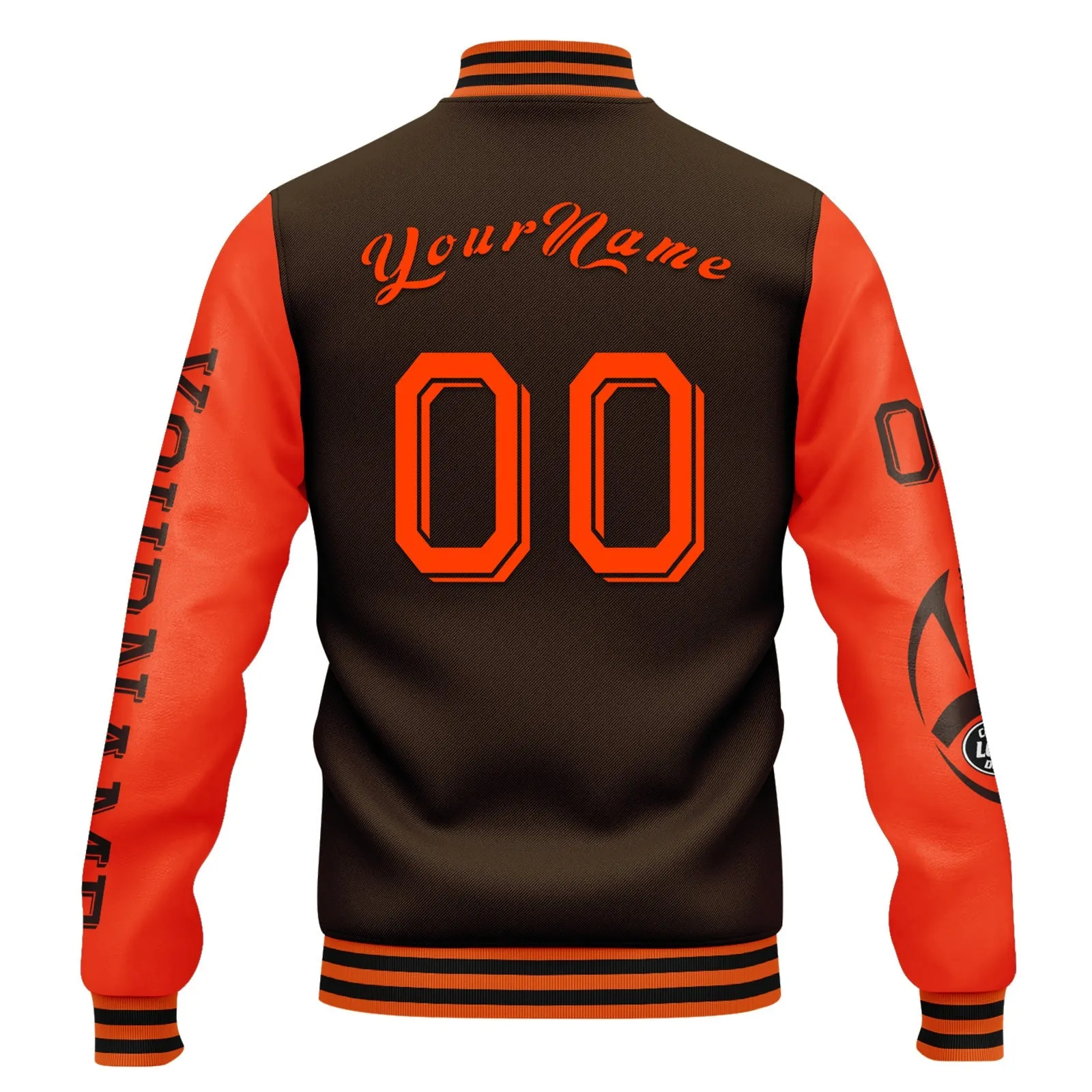 Gift Ideas,Custom Brown Orange Cleveland Jacket and Sports Shoes Combo Offer Personalized Combo ZH-D020294-8