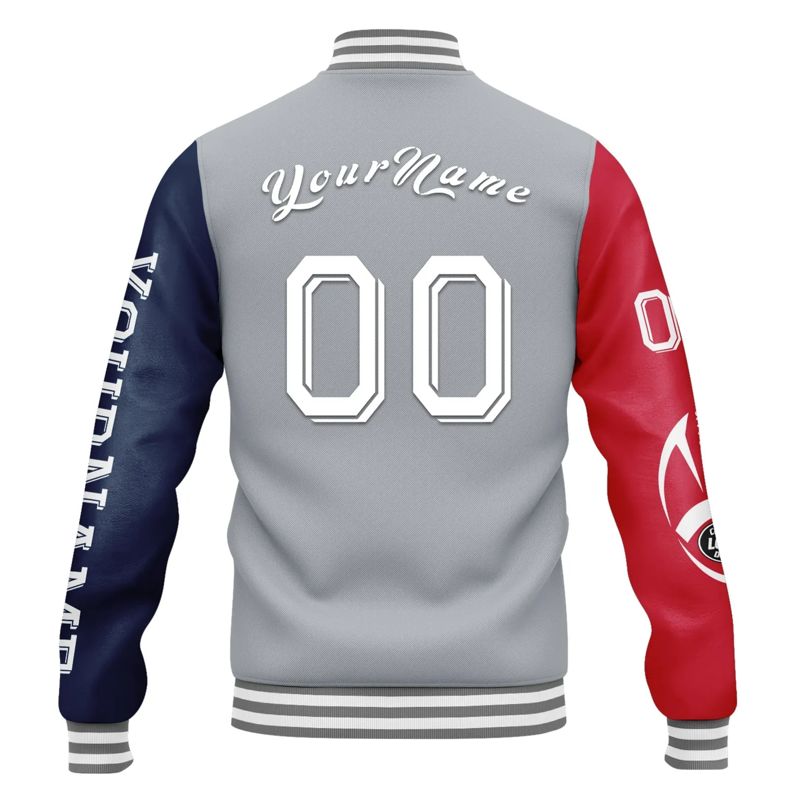 Gift Ideas,Custom Gray Red Blue New England Jacket and Sports Shoes Combo Offer Personalized Combo ZH-D020294-26