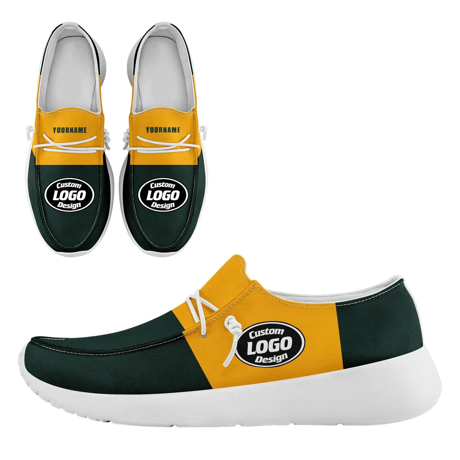 Gift Ideas,Custom Green Yellow Green Bay Jacket and Sports Shoes Combo Offer Personalized Combo ZH-D020294-13