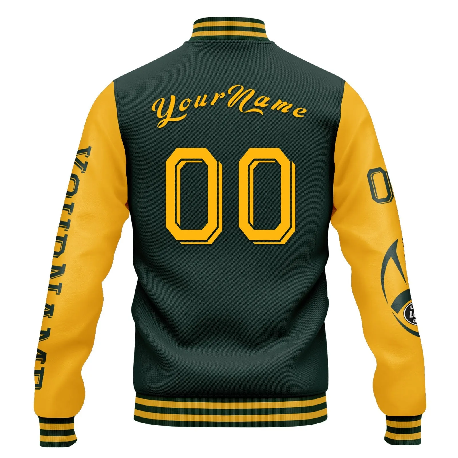 Gift Ideas,Custom Green Yellow Green Bay Jacket and Sports Shoes Combo Offer Personalized Combo ZH-D020294-13
