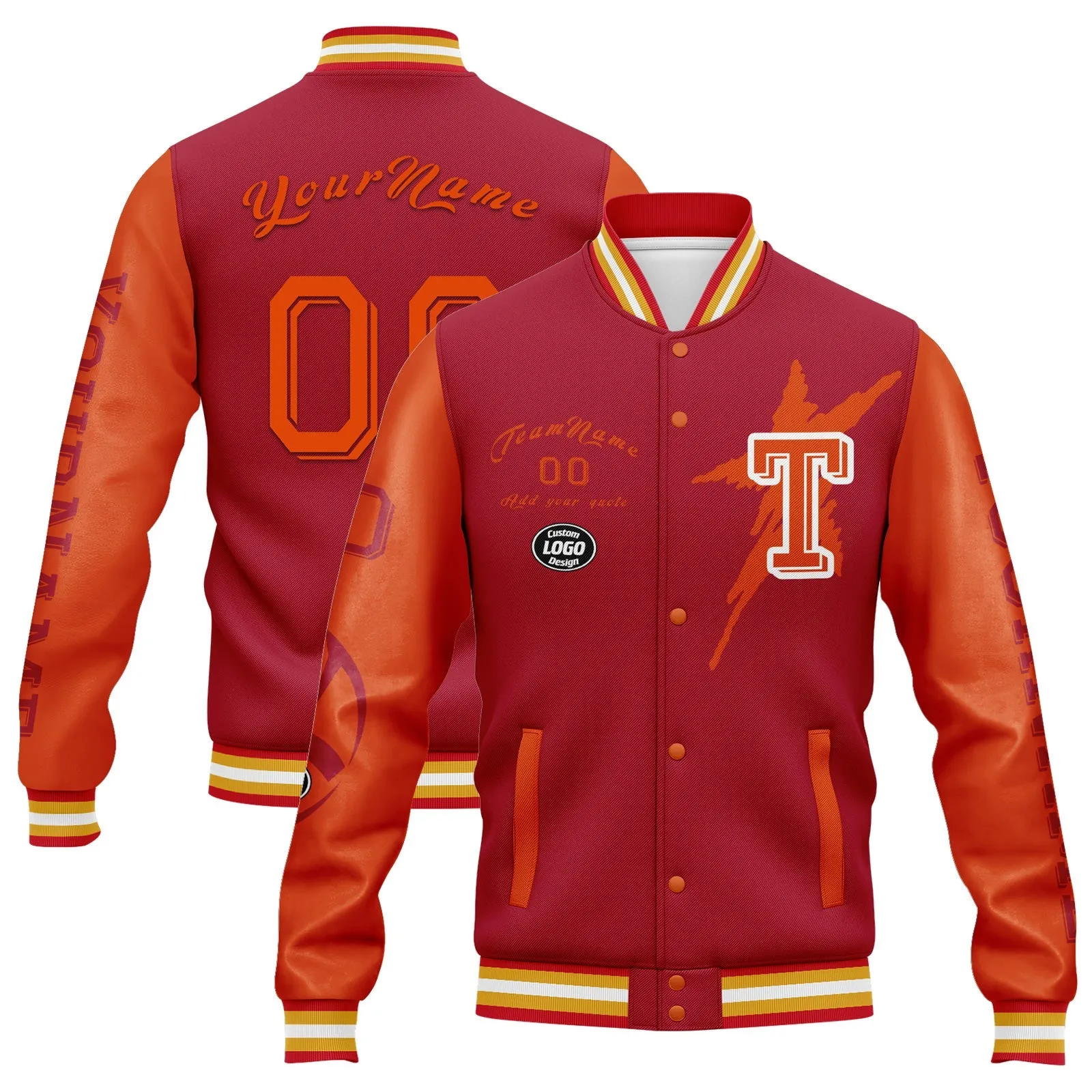 Gift Ideas,Custom Red Orange Tampa Bay Jacket and Sports Shoes Combo Offer Personalized Combo ZH-D020294-29