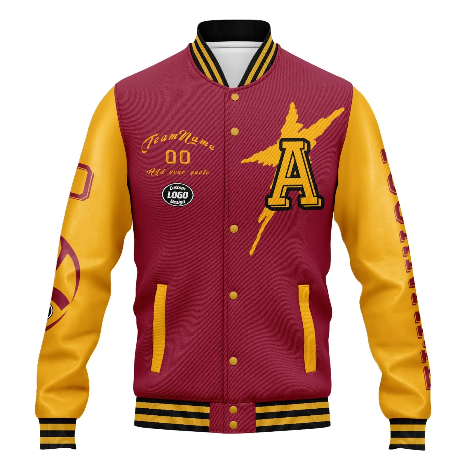 Gift Ideas,Custom Red Yellow Black Arizona Jacket and Sports Shoes Combo Offer Personalized Combo ZH-D020294-1