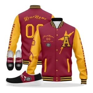 Gift Ideas,Custom Red Yellow Black Arizona Jacket and Sports Shoes Combo Offer Personalized Combo ZH-D020294-1
