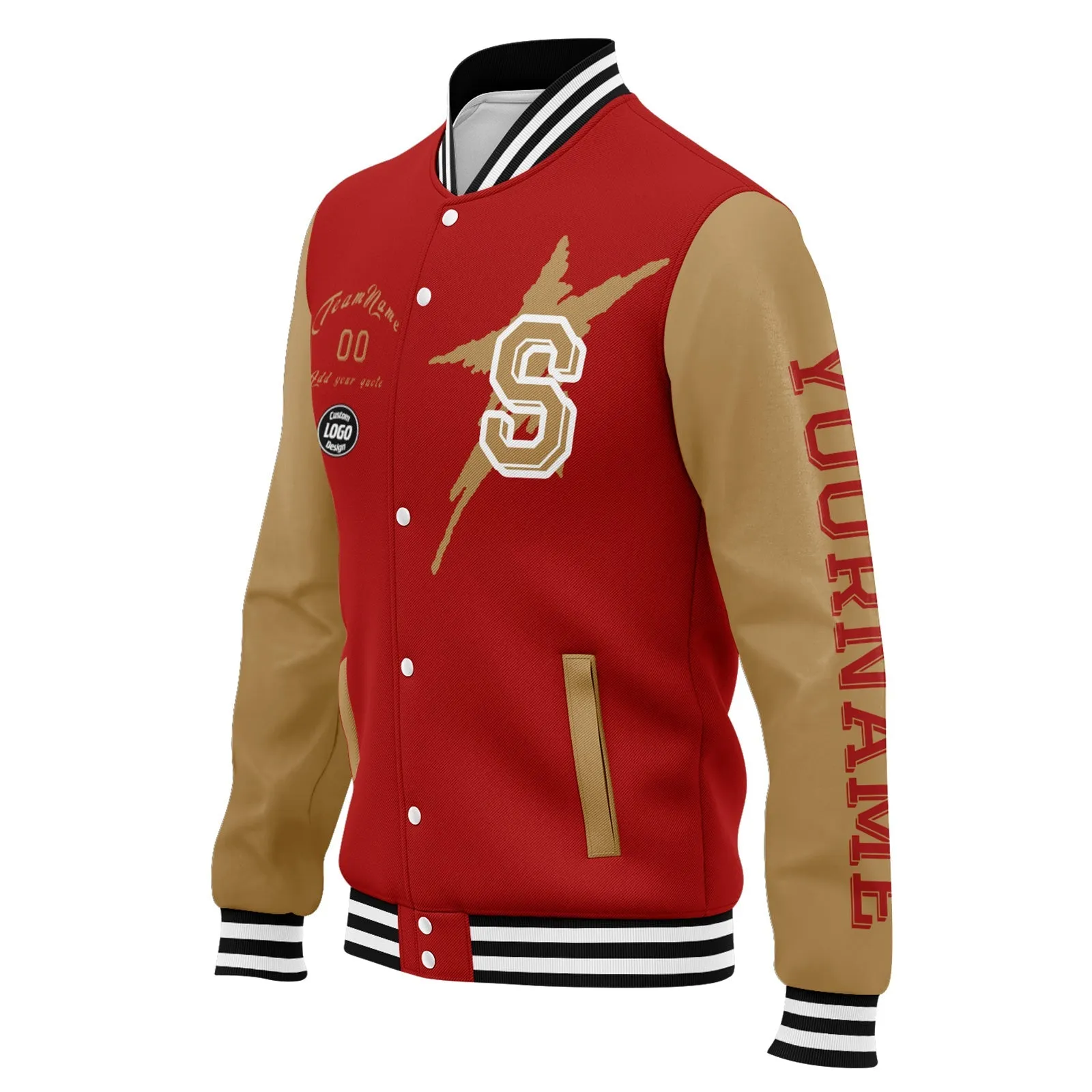 Gift Ideas,Custom Red Yellow San Francisco Jacket and Sports Shoes Combo Offer Personalized Combo ZH-D020294-25